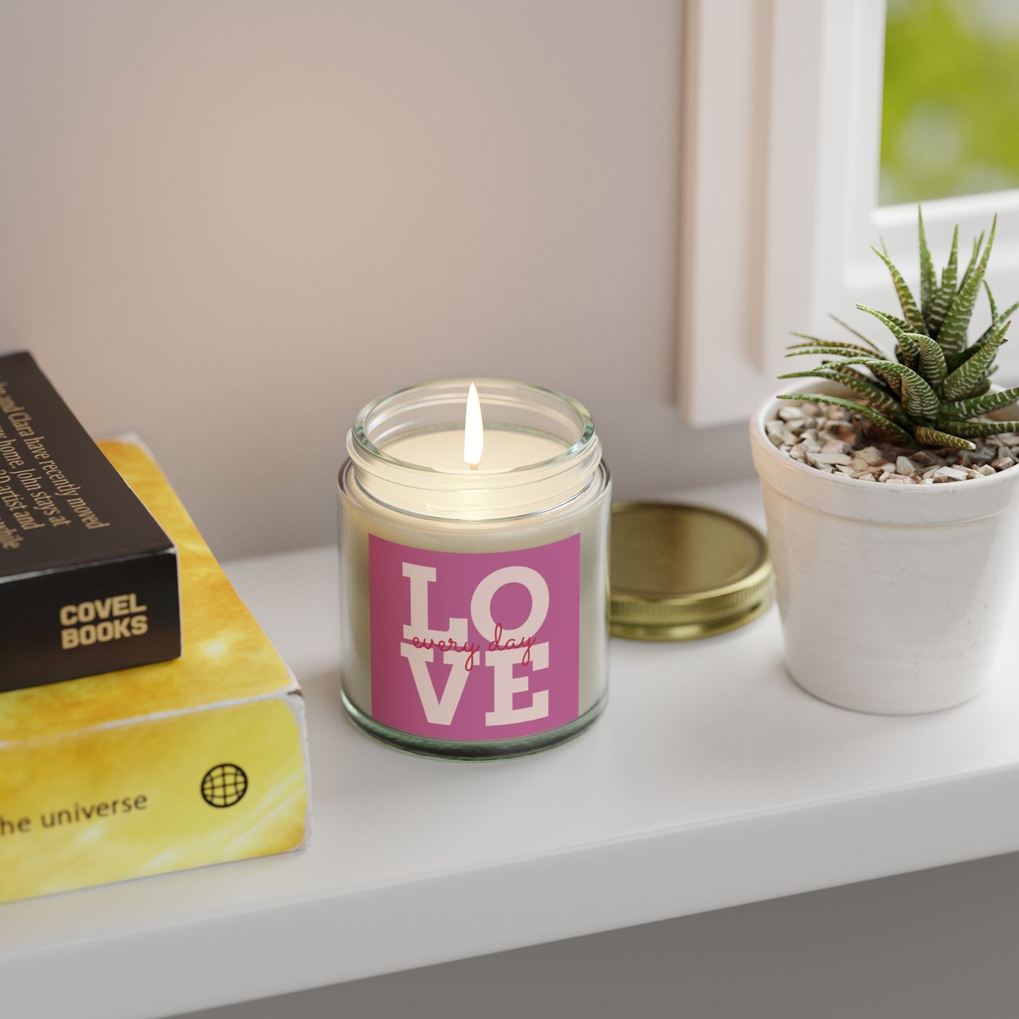 Love Every Day Scented Candle - Coconut Apricot Wax (4oz & 9oz)