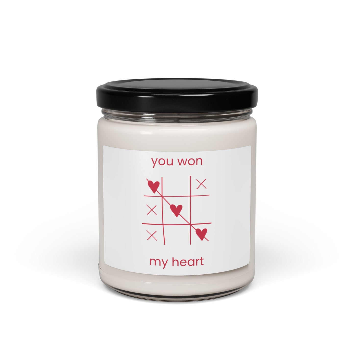 Romantic Scented Soy Candle - 'You Won My Heart' - Perfect Gift for Valentine's Day