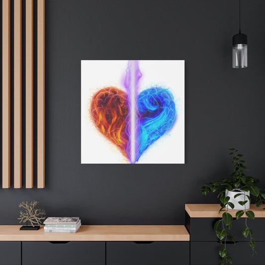 Colorful Tantric Heart Canvas Wall Art – Perfect for Romantic Décor and Gifts