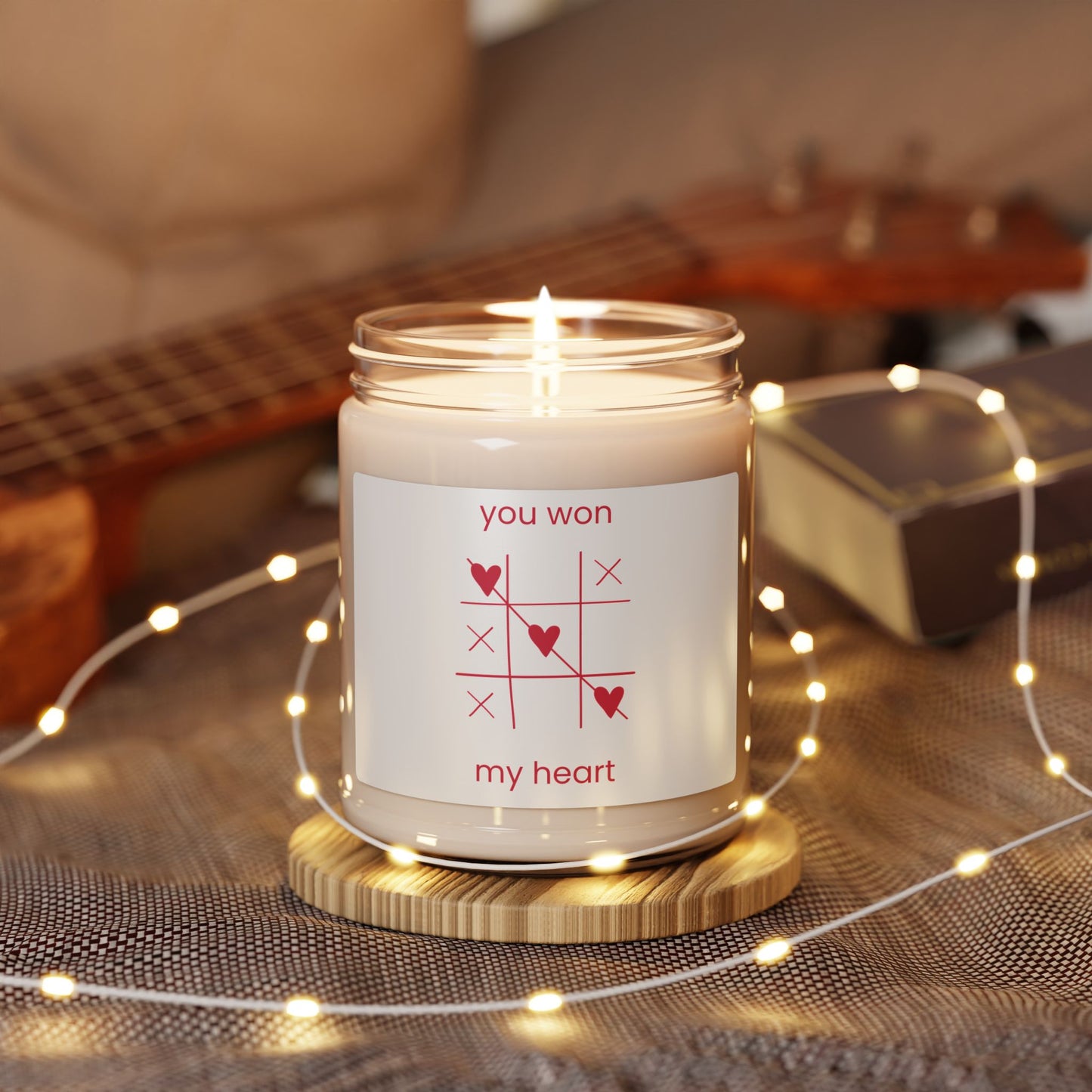 Romantic Scented Soy Candle - 'You Won My Heart' - Perfect Gift for Valentine's Day